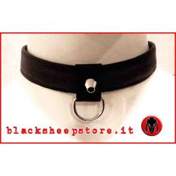 collare in pelle con gancio, slave