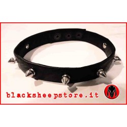 collare in pelle con mini borchie killer, dark, emo, punk, metal, hard