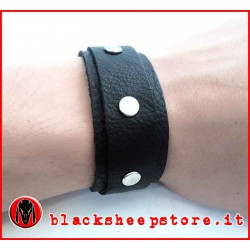 Bracciale in pelle rivettato, metal, punk, bikers