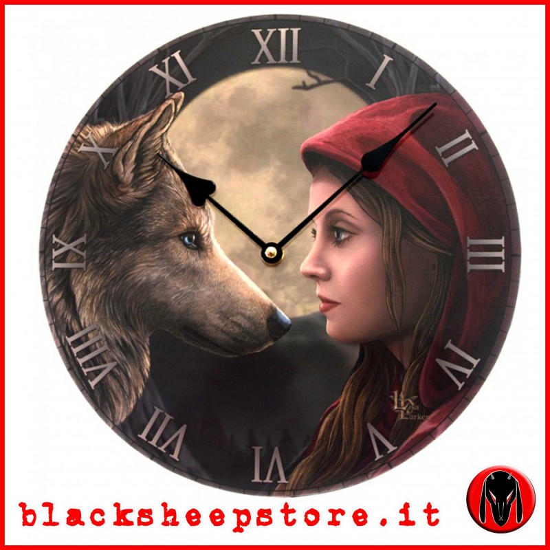 Orologio da parete " Cappuccetto rosso con lupo"