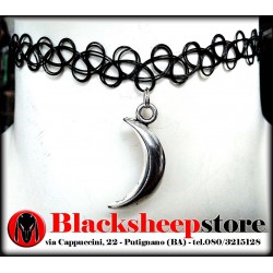 Collarino Choker elastico con pendente